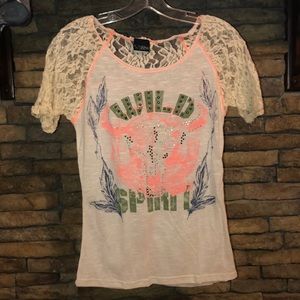 Daytrip lace “wild spirit” shirt size small